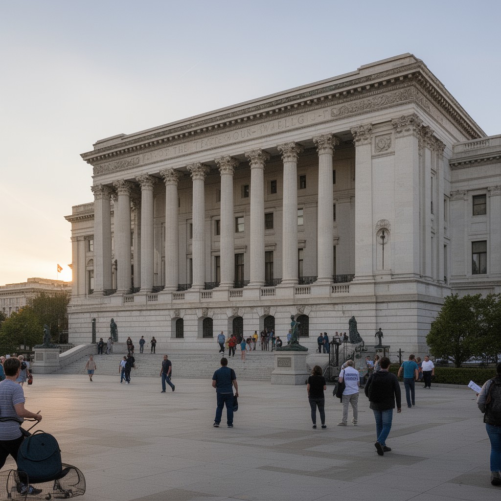 AI-generated illustration of Treasury Building