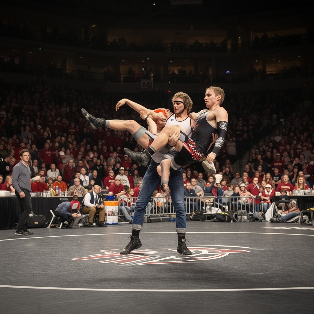 AI-generated illustration of NCAA Division II Wrestling