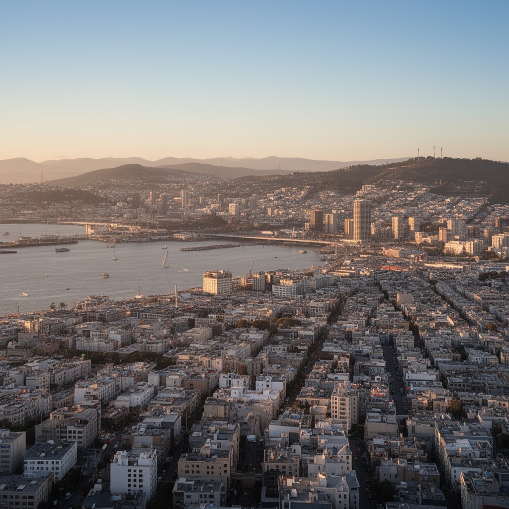 AI-generated illustration of San Francisco County