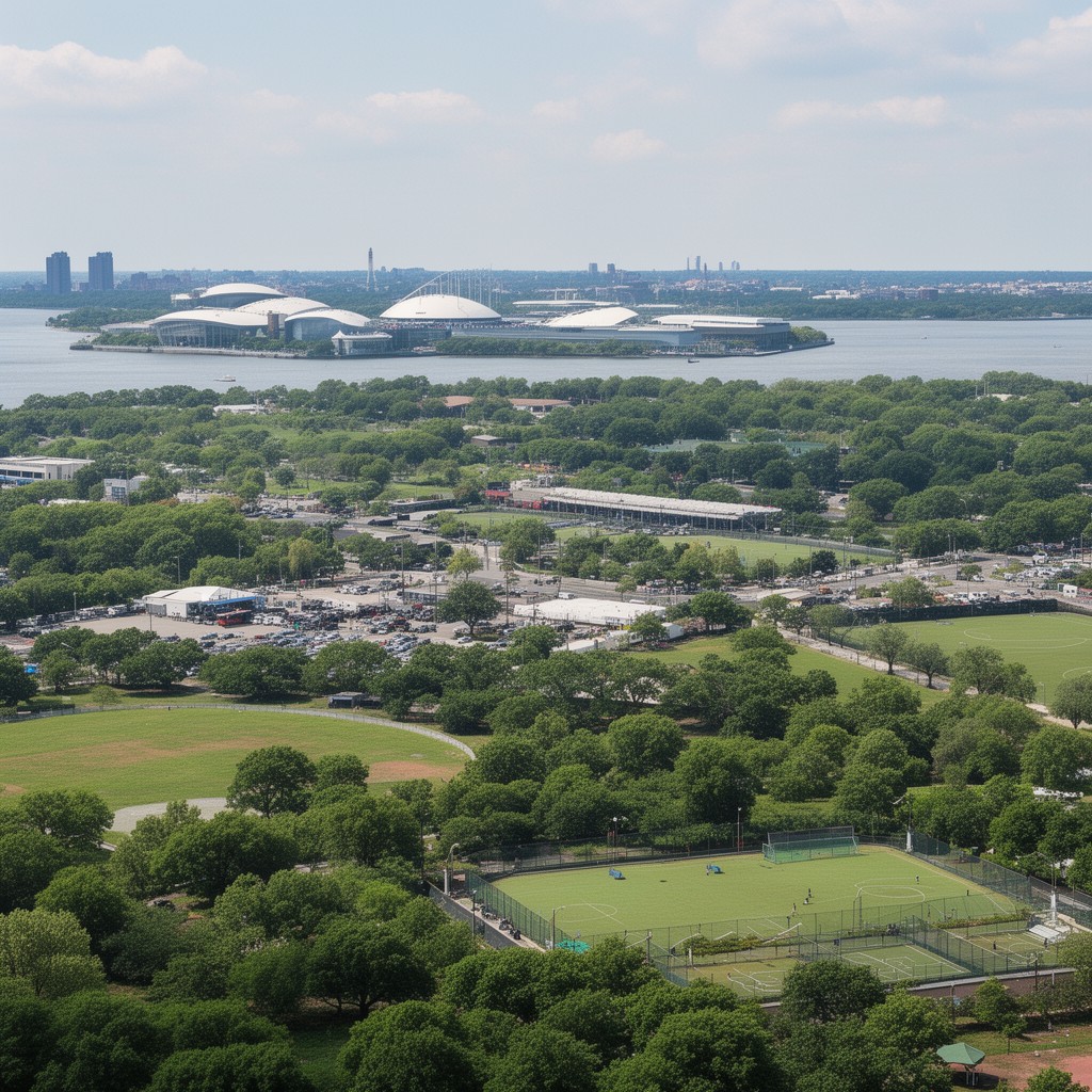 AI-generated illustration of Randalls Island
