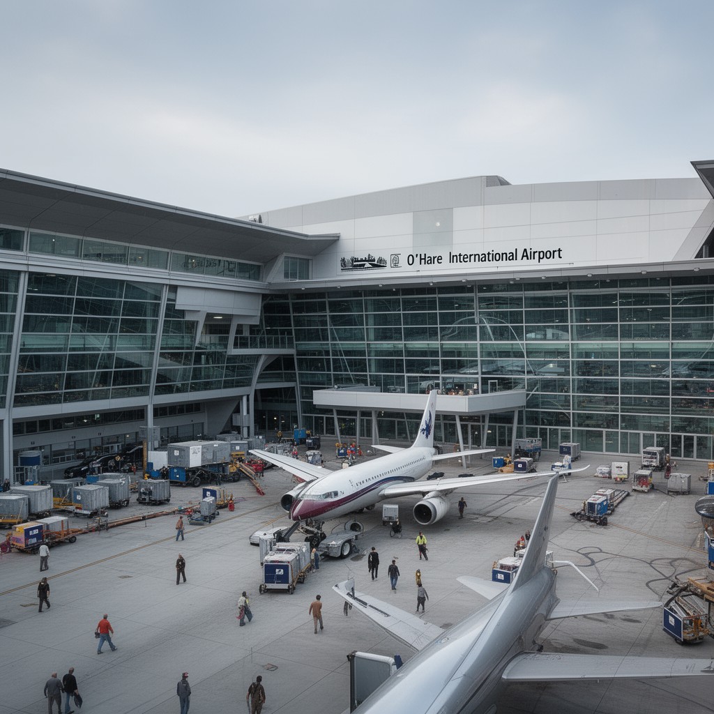 AI-generated illustration of O'Hare International Airport