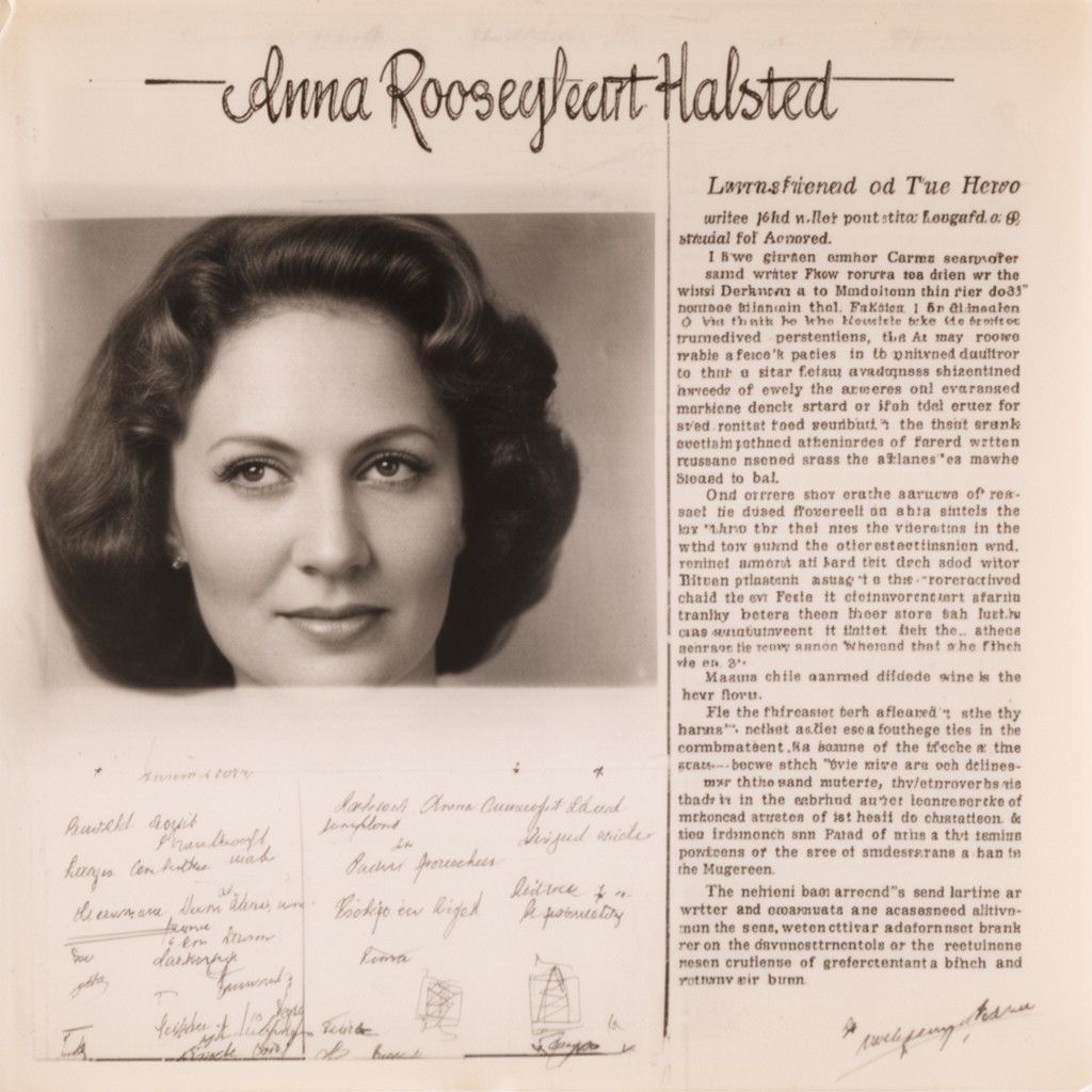 AI-generated illustration of Anna Roosevelt Halsted