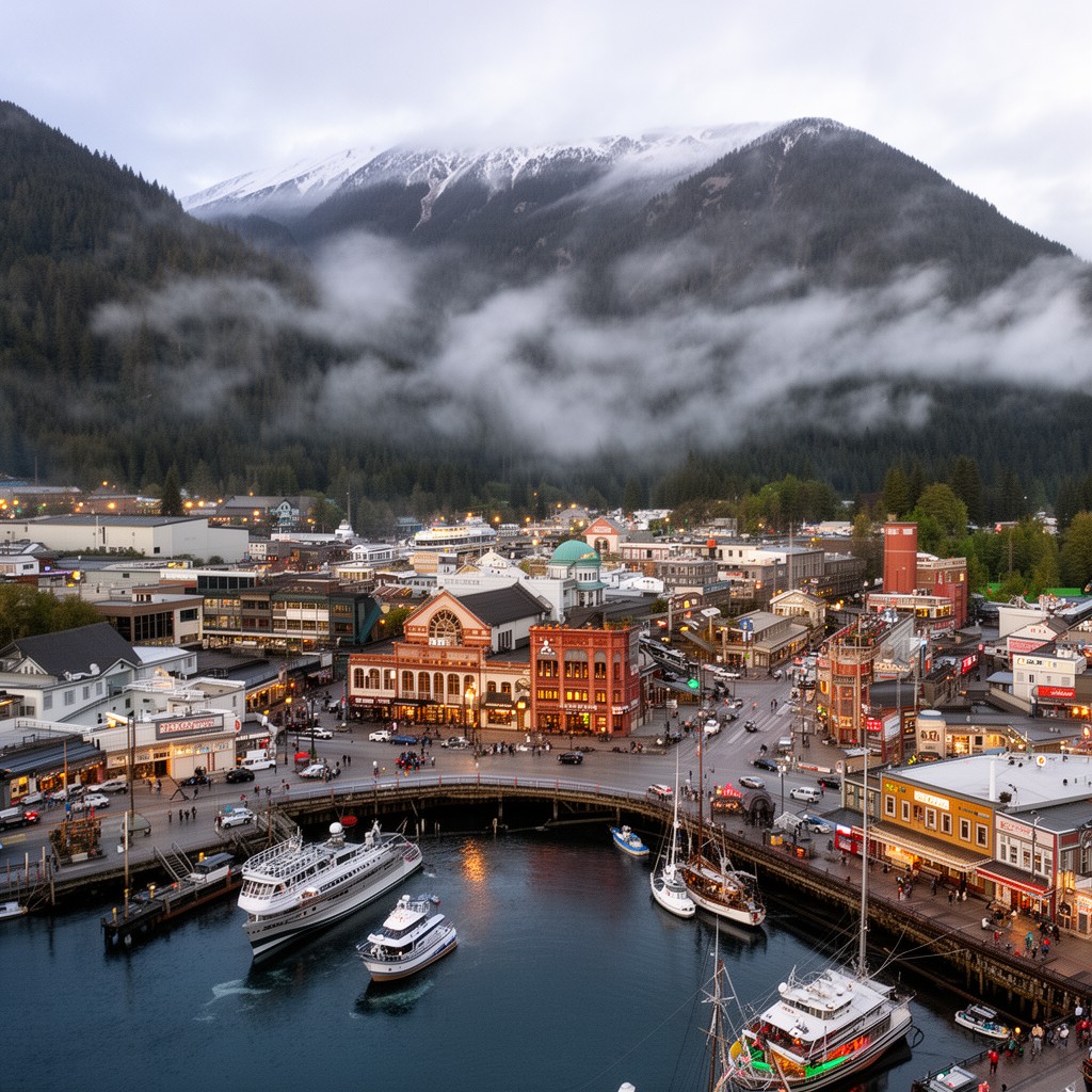 AI-generated illustration of Ketchikan