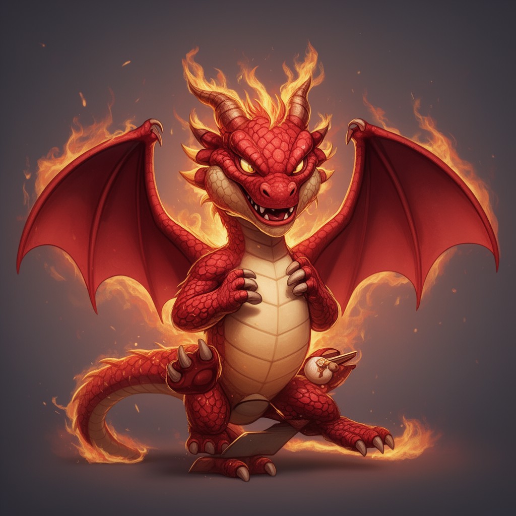 AI-generated illustration of Blaze the Dragon