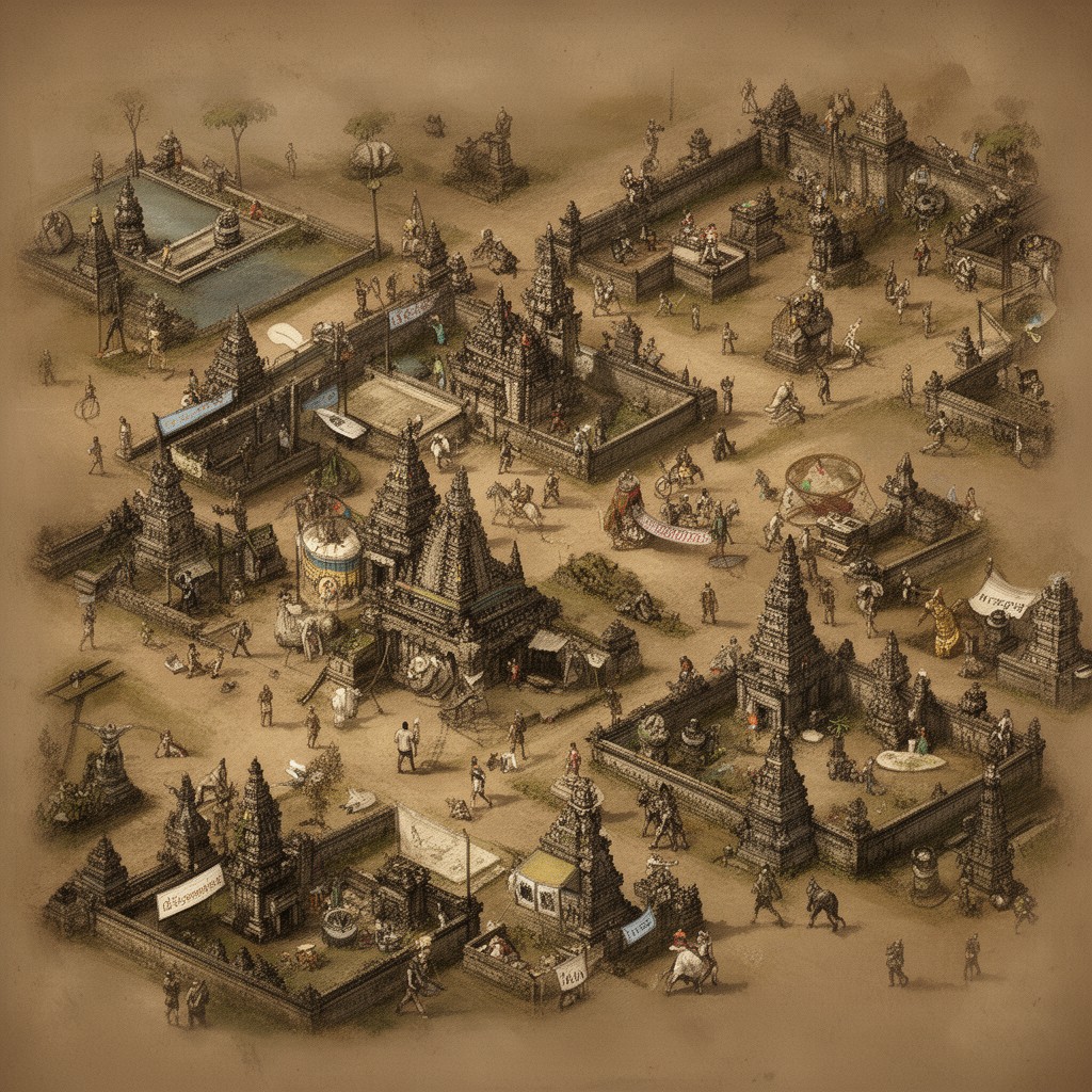 AI-generated illustration of Singhasari Kingdom