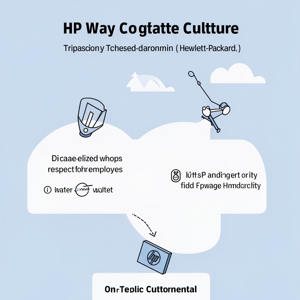 AI-generated illustration of HP Way corporate culture