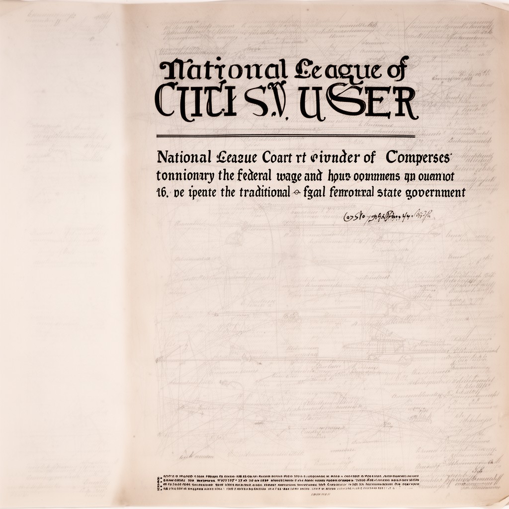 AI-generated illustration of National League of Cities v. Usery