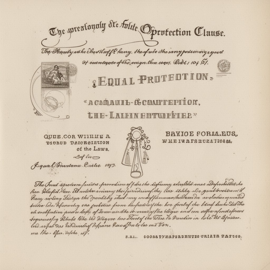 AI-generated illustration of Equal Protection Clause
