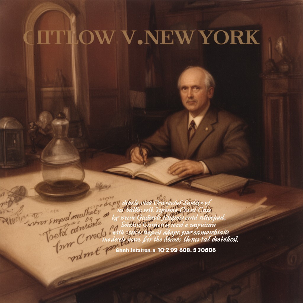 AI-generated illustration of Gitlow v. New York