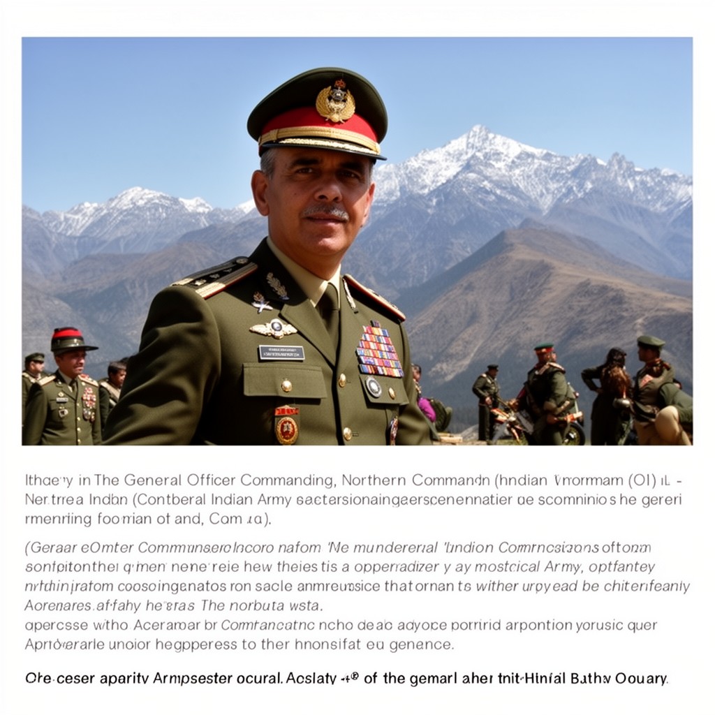 AI-generated illustration of General Officer Commanding, Northern Command (India)