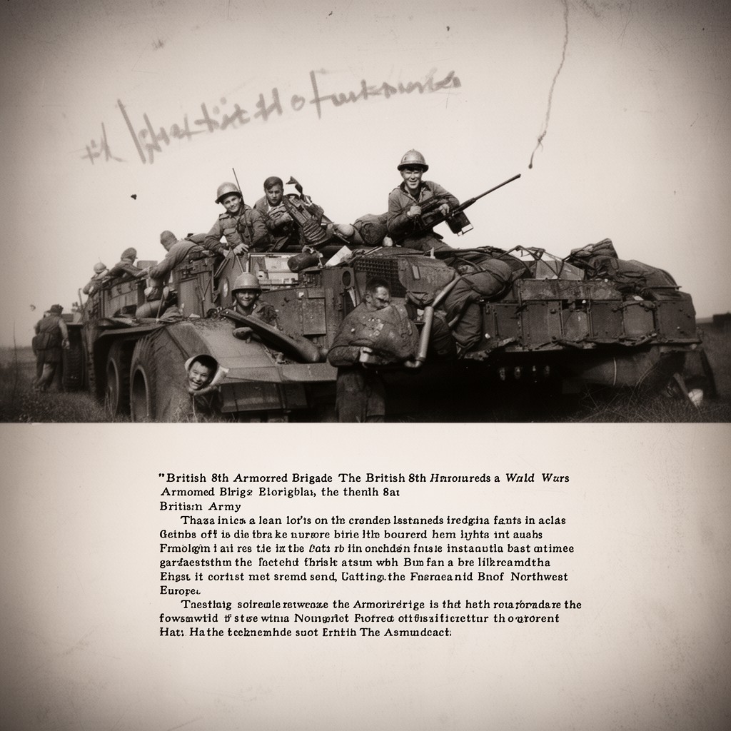 AI-generated illustration of British 8th Armoured Brigade
