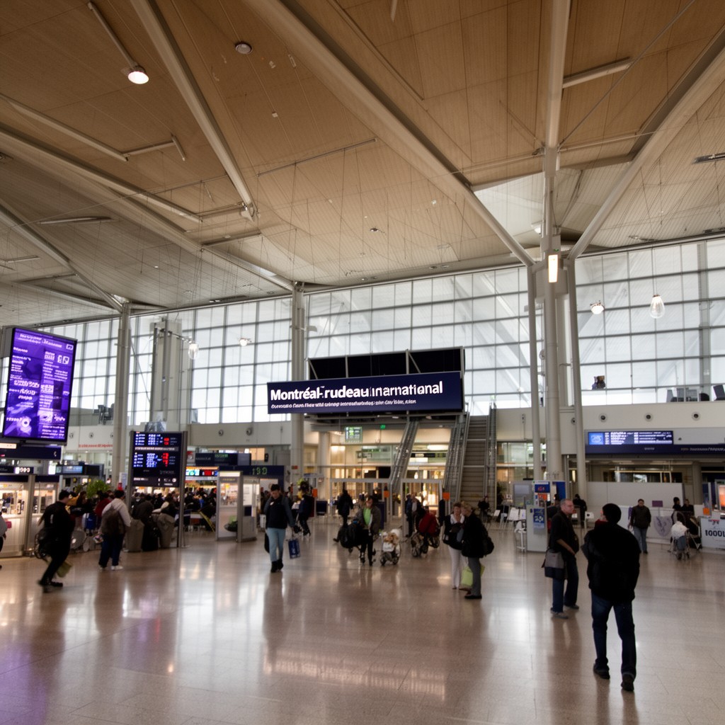 AI-generated illustration of Montréal–Trudeau International Airport