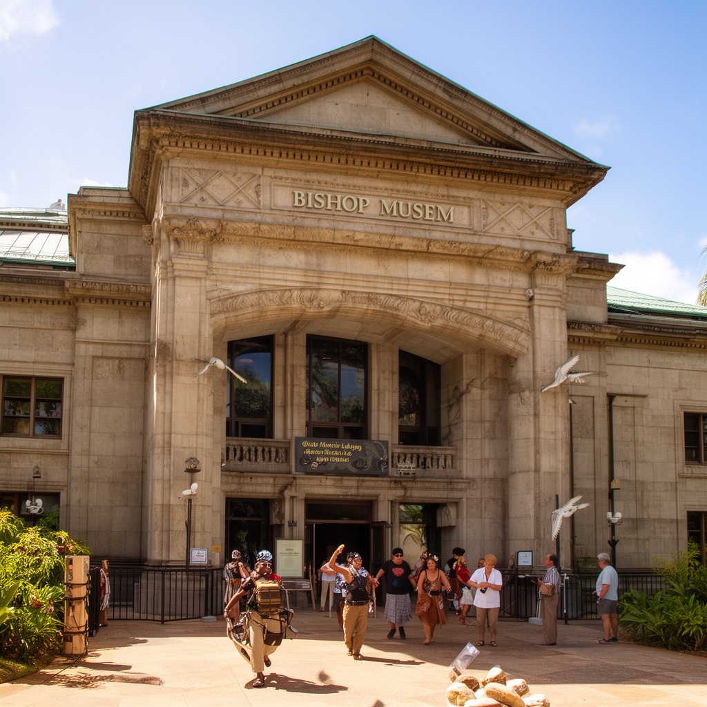 AI-generated illustration of Bishop Museum