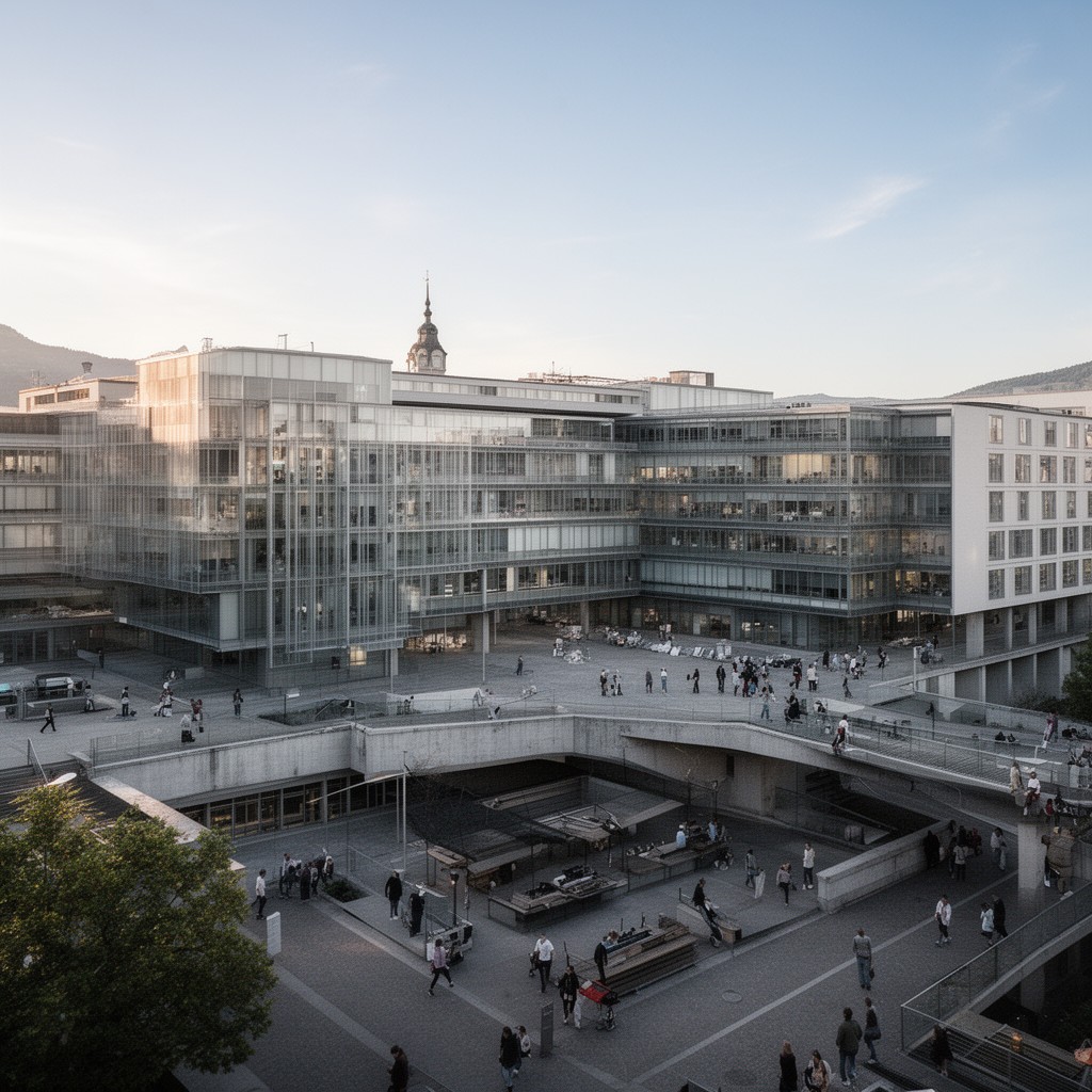AI-generated illustration of University Hospital Zurich
