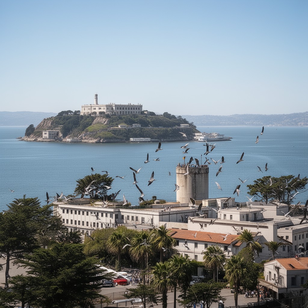 AI-generated illustration of Spanish name "La Isla de los Alcatraces"
