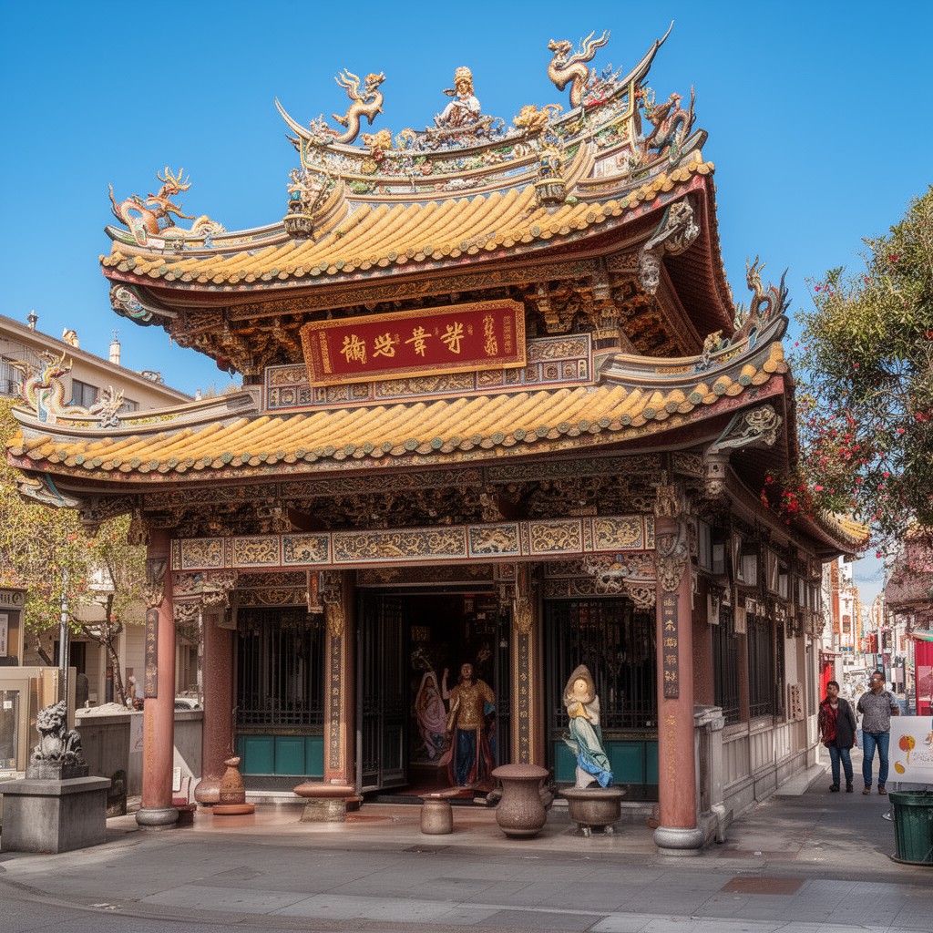 AI-generated illustration of Tin How Temple