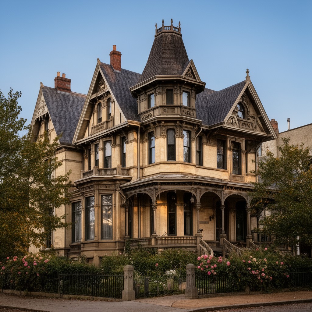 AI-generated illustration of Victorian architecture