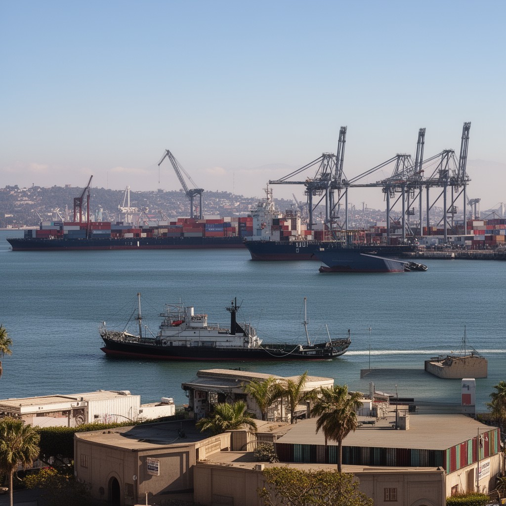 AI-generated illustration of Los Angeles Board of Harbor Commissioners