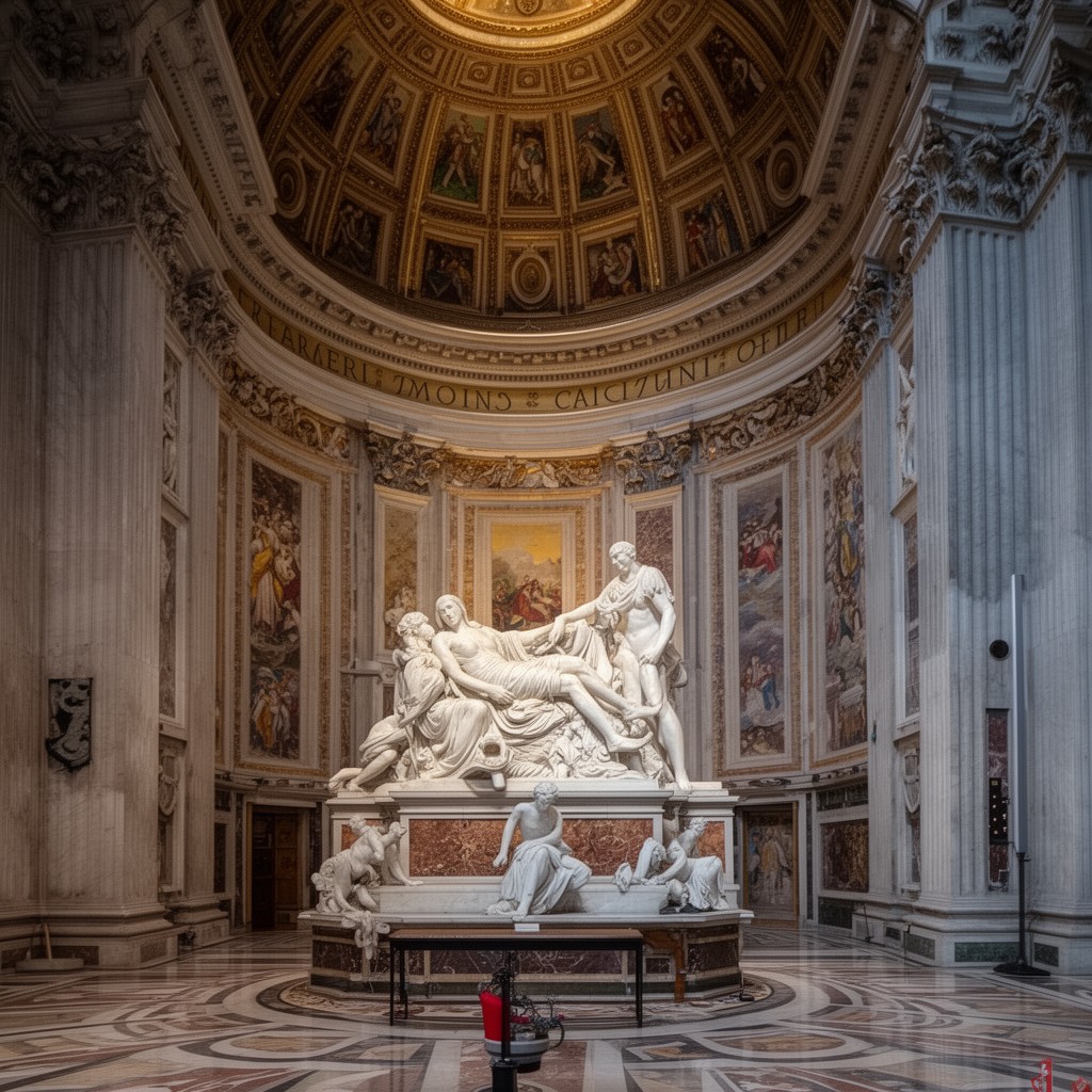 AI-generated illustration of Pietà Chapel