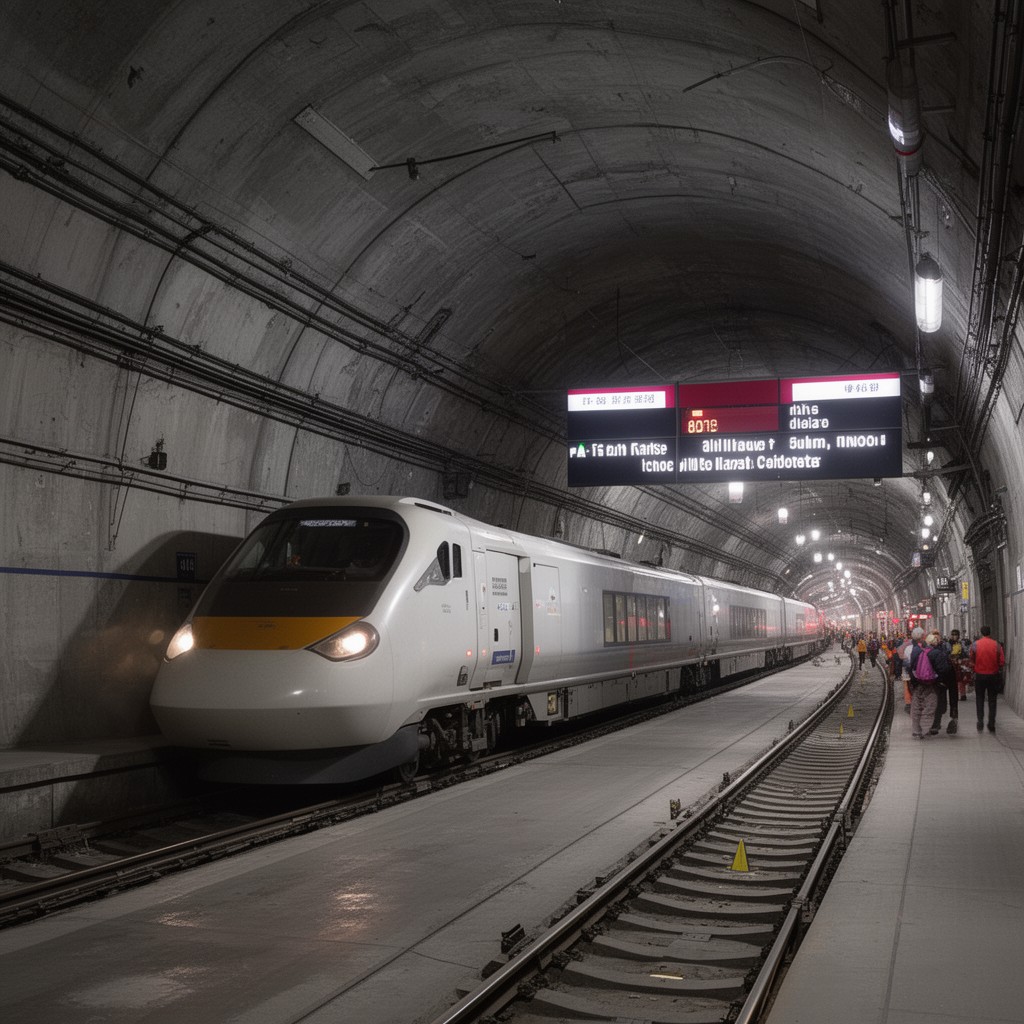 AI-generated illustration of Channel Tunnel
