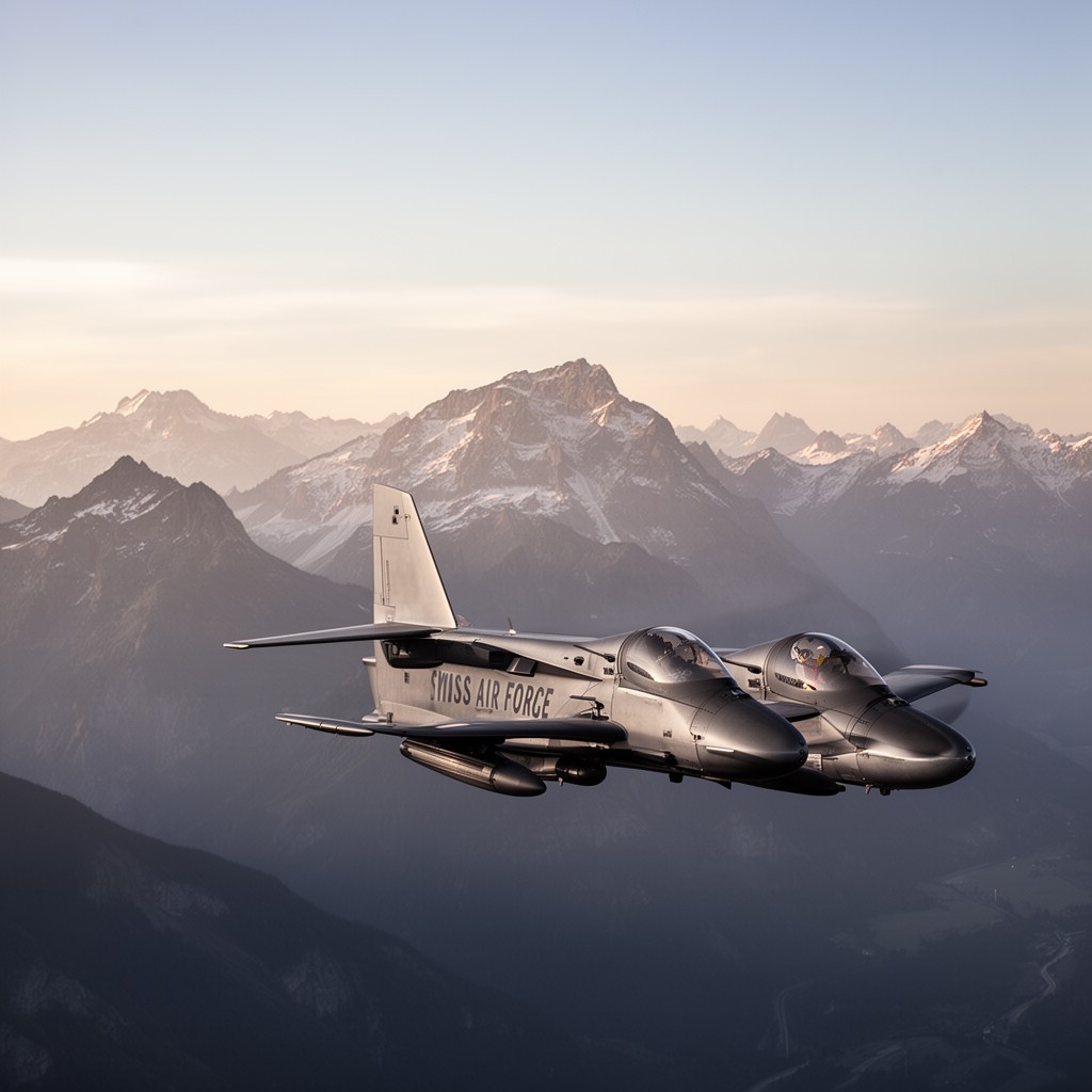 AI-generated illustration of Swiss Air Force