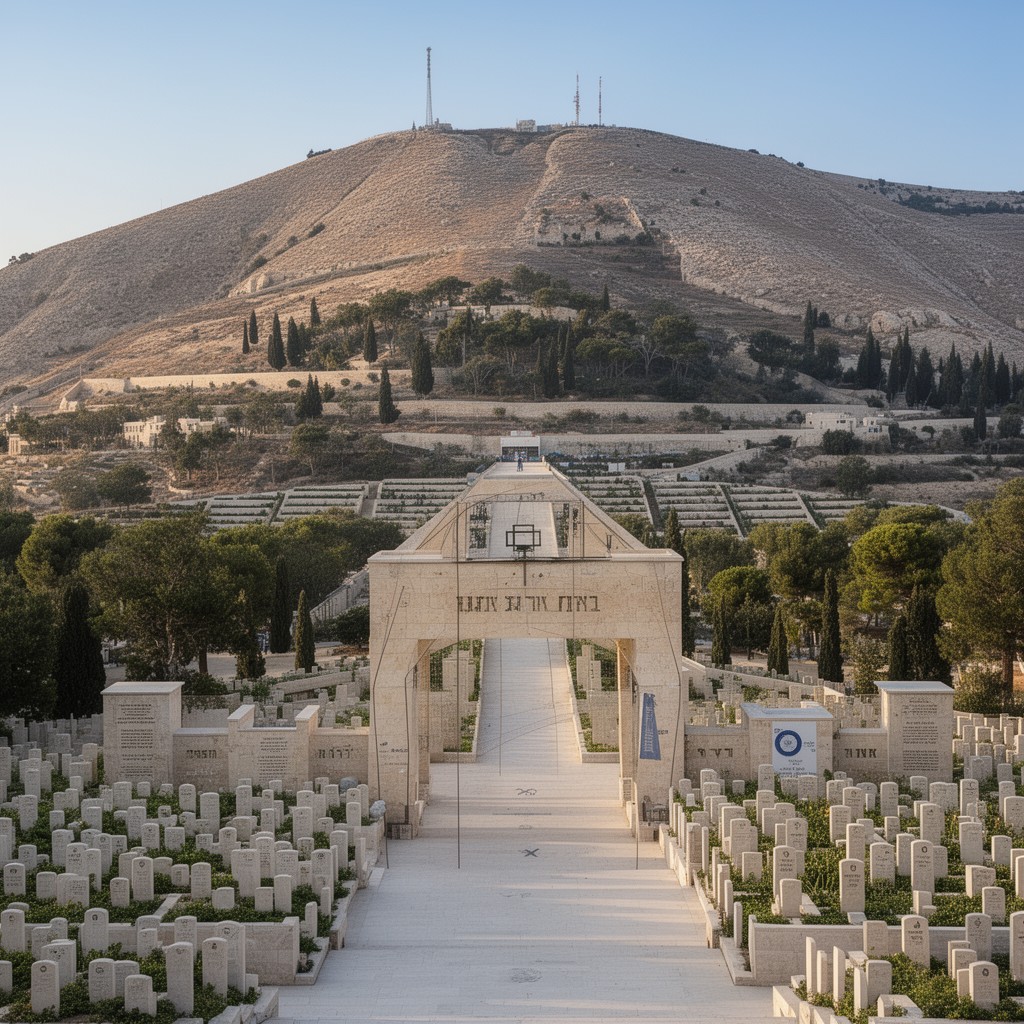 AI-generated illustration of Mount Herzl