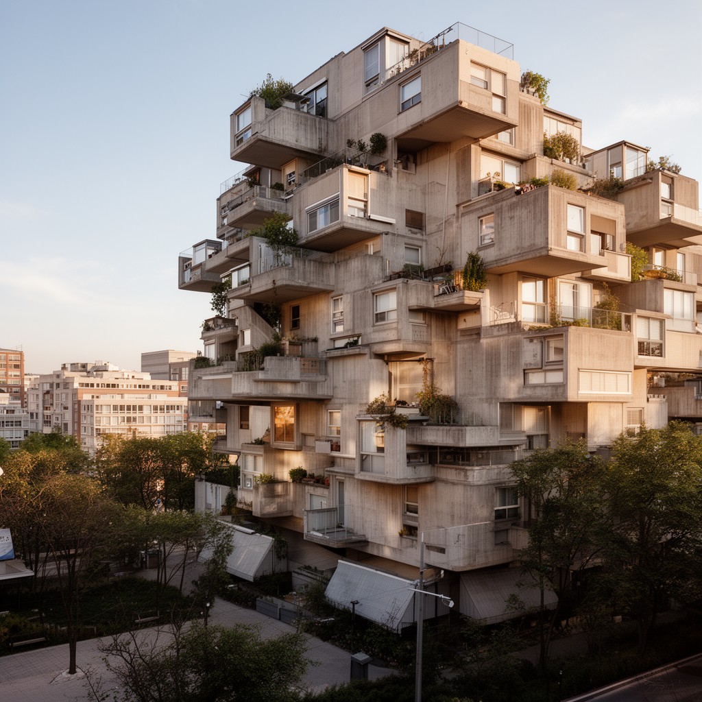 AI-generated illustration of Habitat 67
