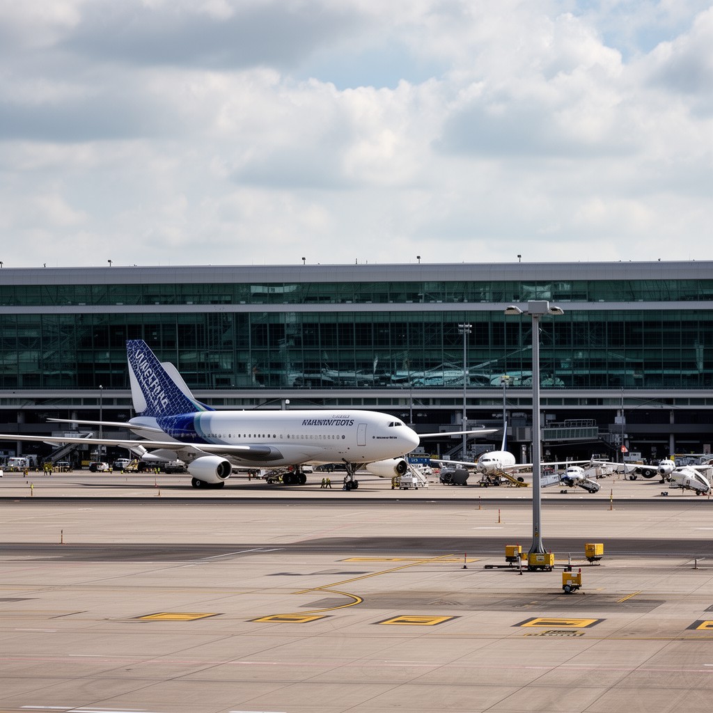 AI-generated illustration of Montréal–Mirabel International Airport