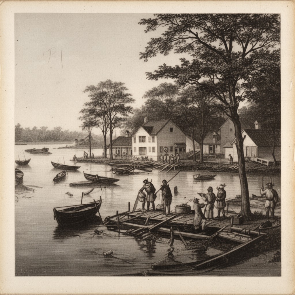 AI-generated illustration of Saybrook Colony