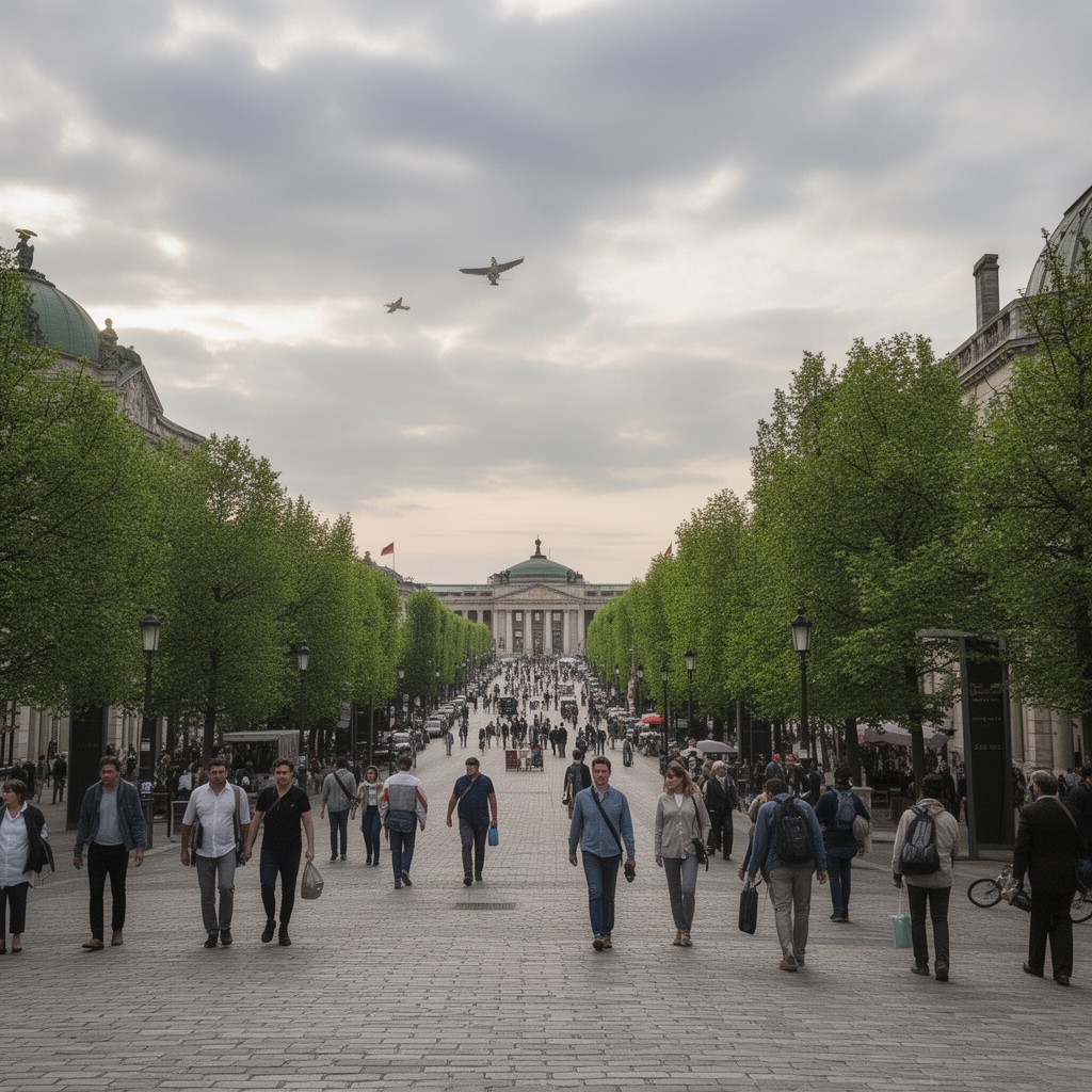 AI-generated illustration of Unter den Linden