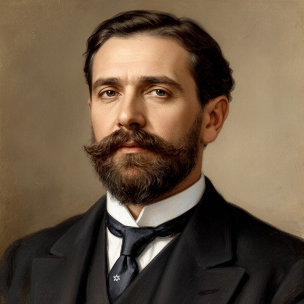 AI-generated illustration of Theodor Herzl