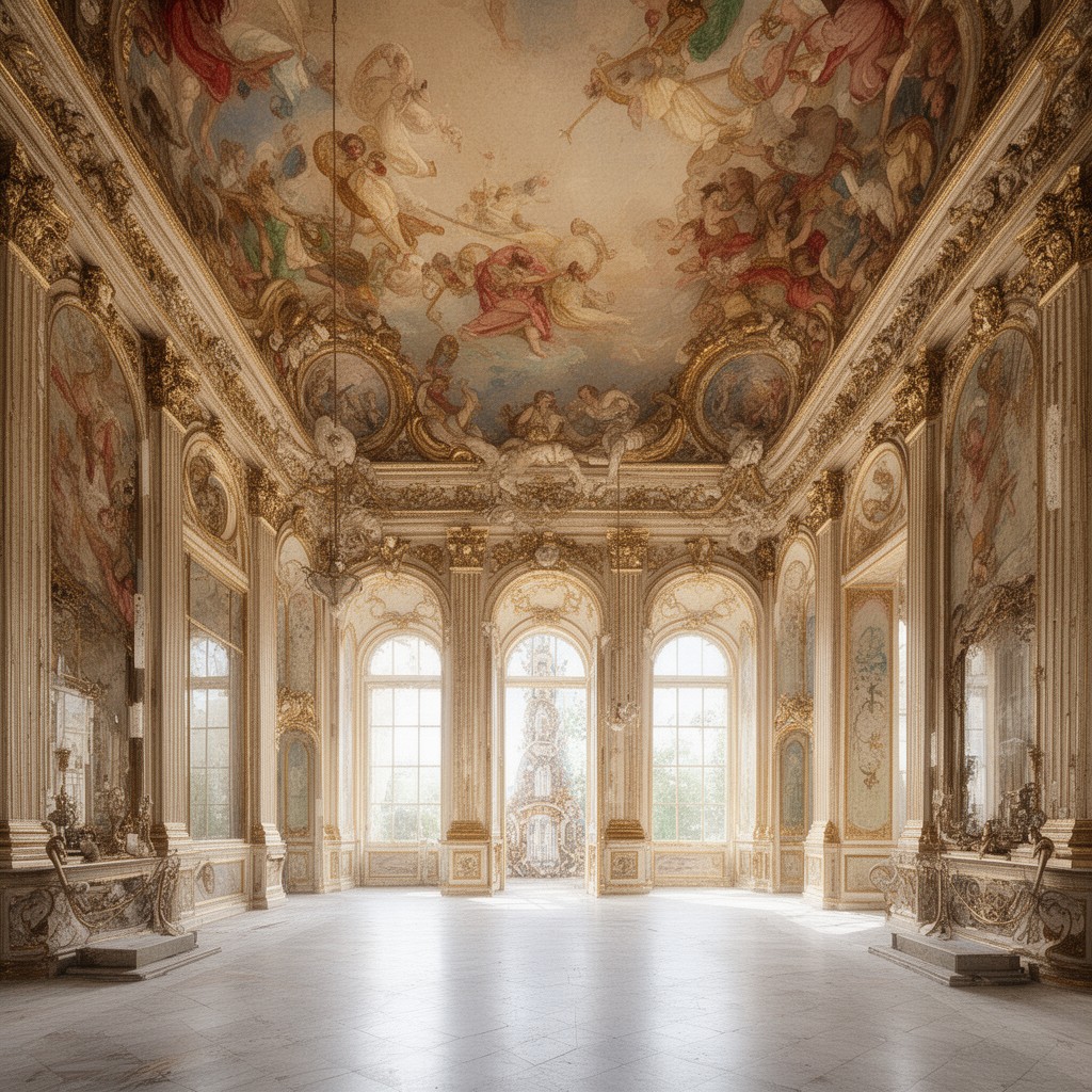 AI-generated illustration of Rococo architecture