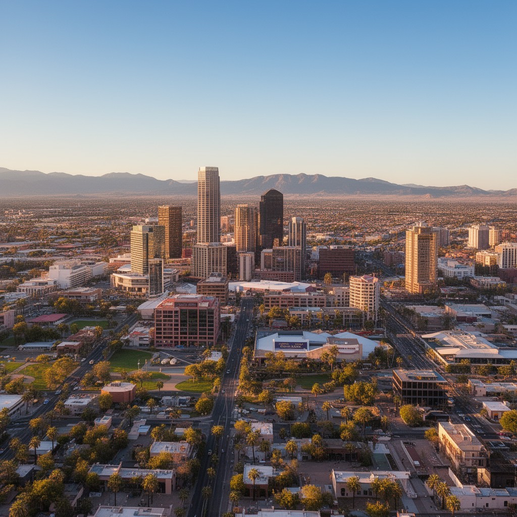 AI-generated illustration of Tempe, Arizona, USA