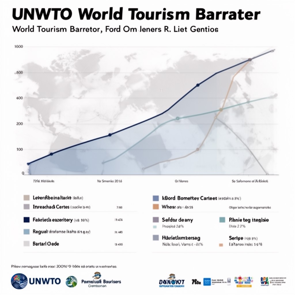 AI-generated illustration of UNWTO World Tourism Barometer