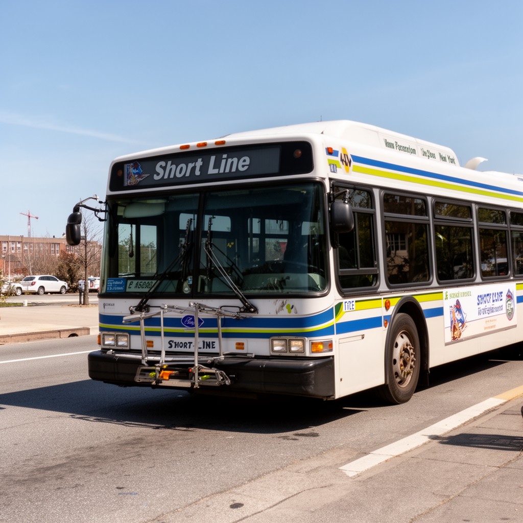 AI-generated illustration of Short Line bus service
