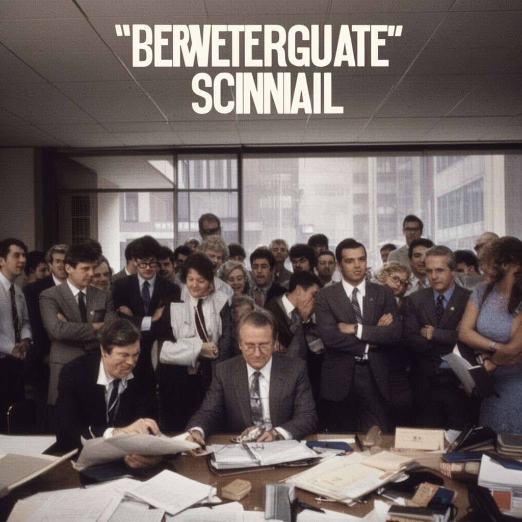 AI-generated illustration of Watergate scandal