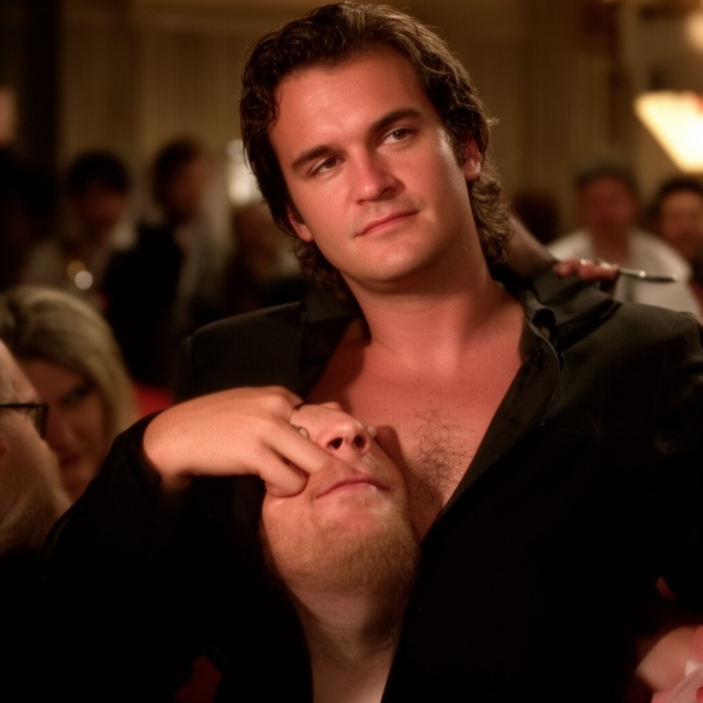 AI-generated illustration of Quentin Tarantino