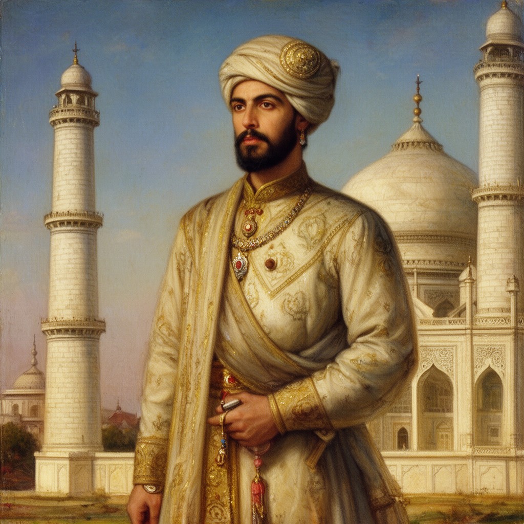 AI-generated illustration of Shah Jahan
