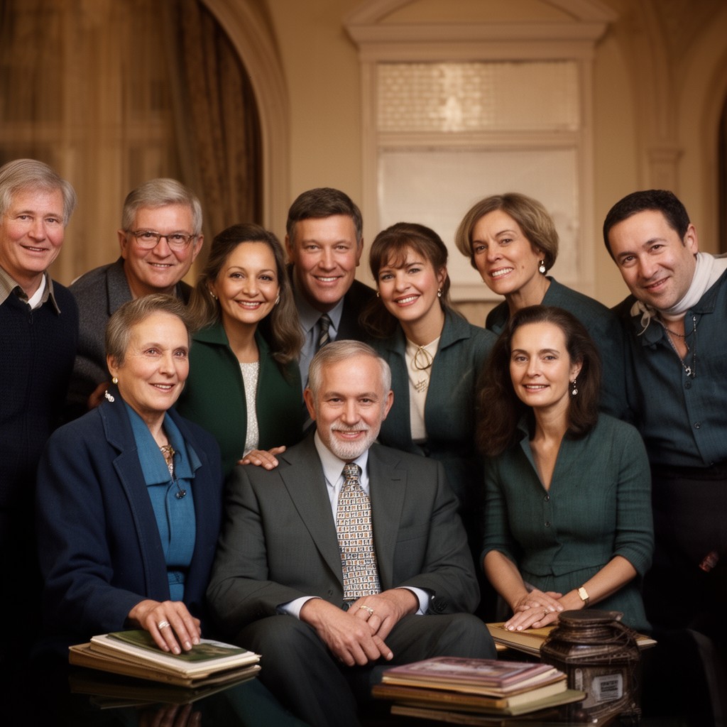 AI-generated illustration of Rockefeller family