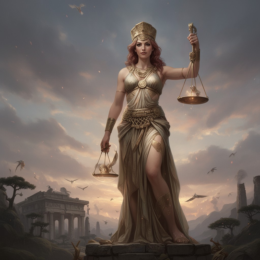 AI-generated illustration of Themis