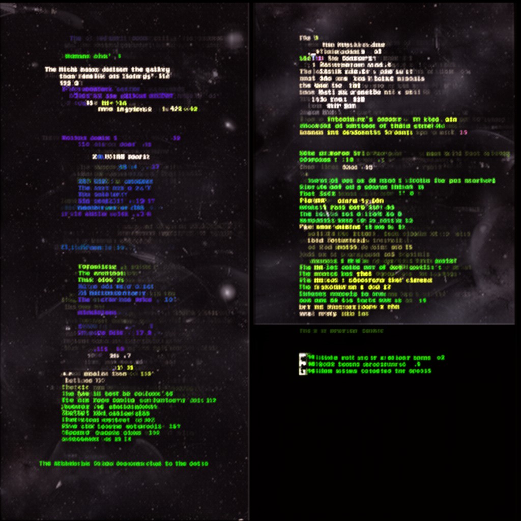 AI-generated illustration of The Hitchhiker's Guide to the Galaxy (computer game)