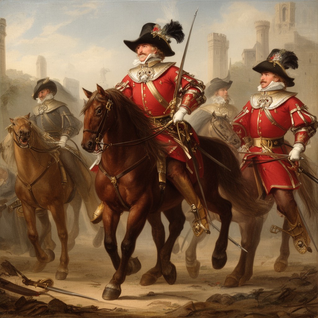 AI-generated illustration of Musketeers of the Guard