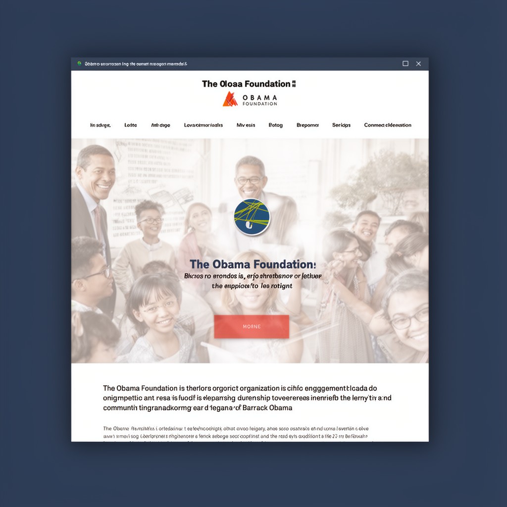 AI-generated illustration of Obama Foundation