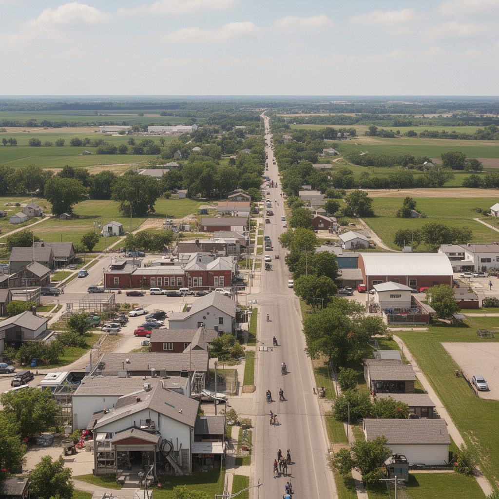 AI-generated illustration of Plymouth County, Iowa