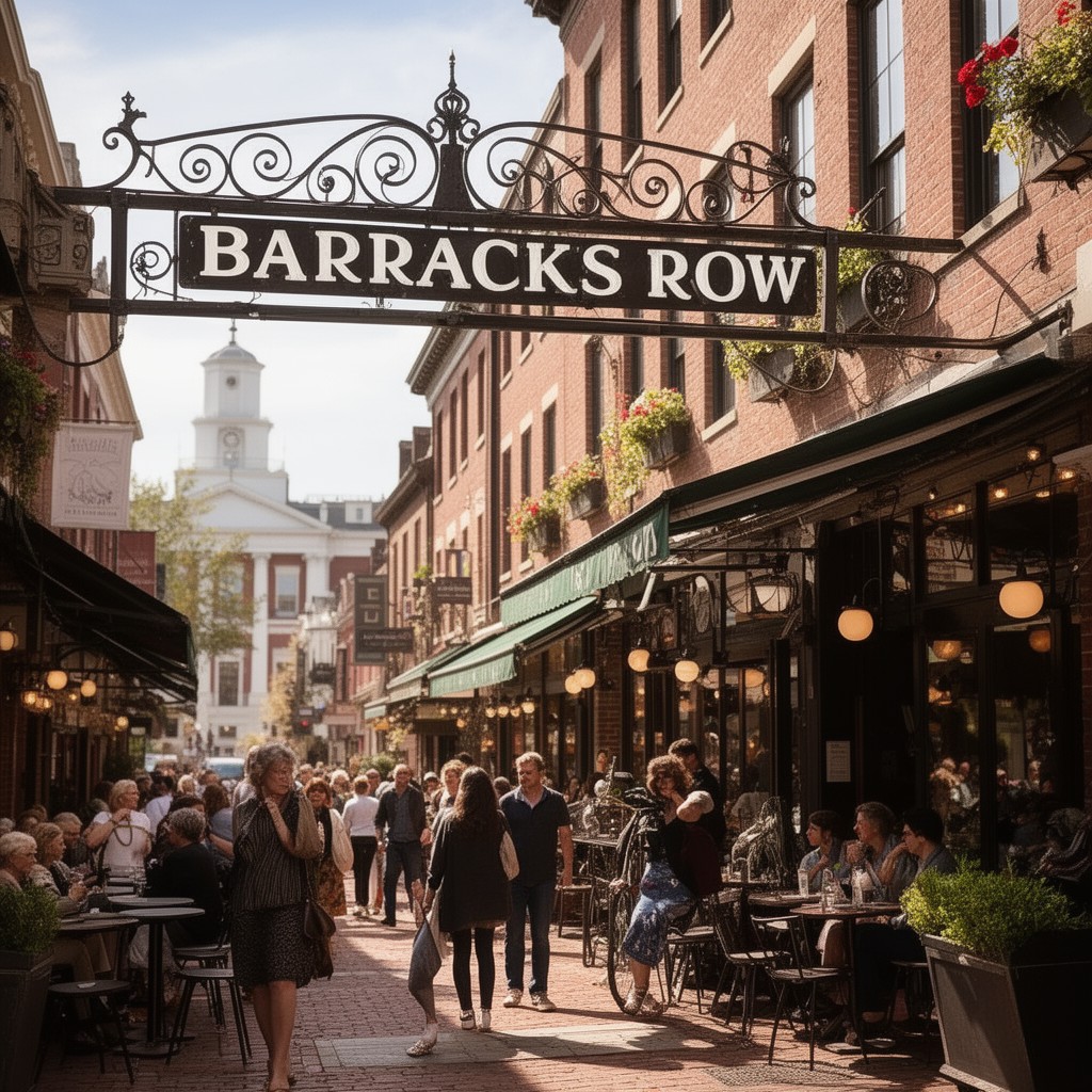 AI-generated illustration of Barracks Row