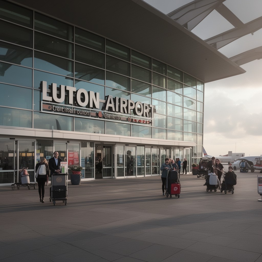 AI-generated illustration of Luton Airport