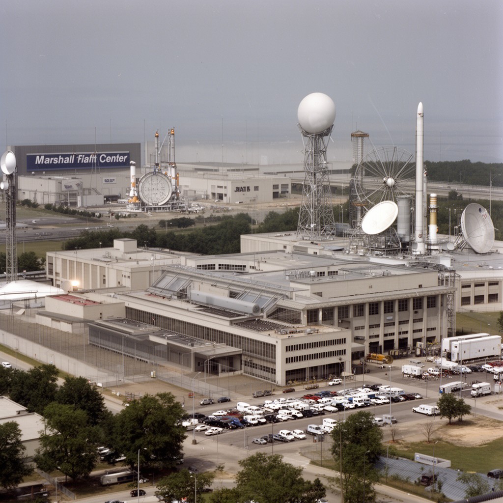 AI-generated illustration of Marshall Space Flight Center
