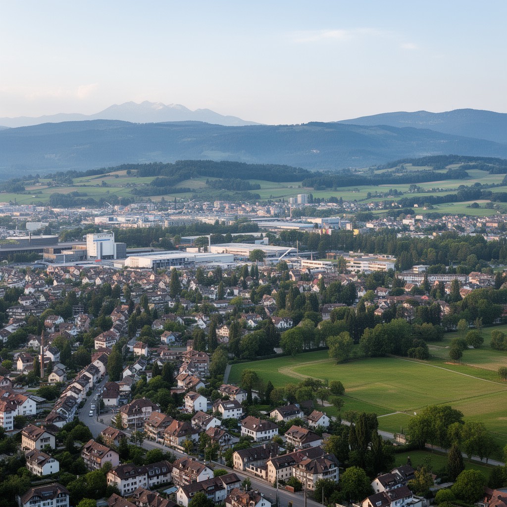 AI-generated illustration of Basel-Landschaft