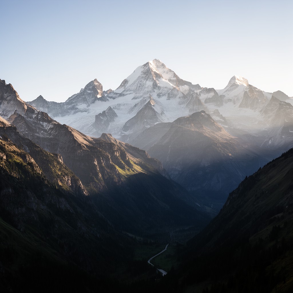 AI-generated illustration of Pennine Alps
