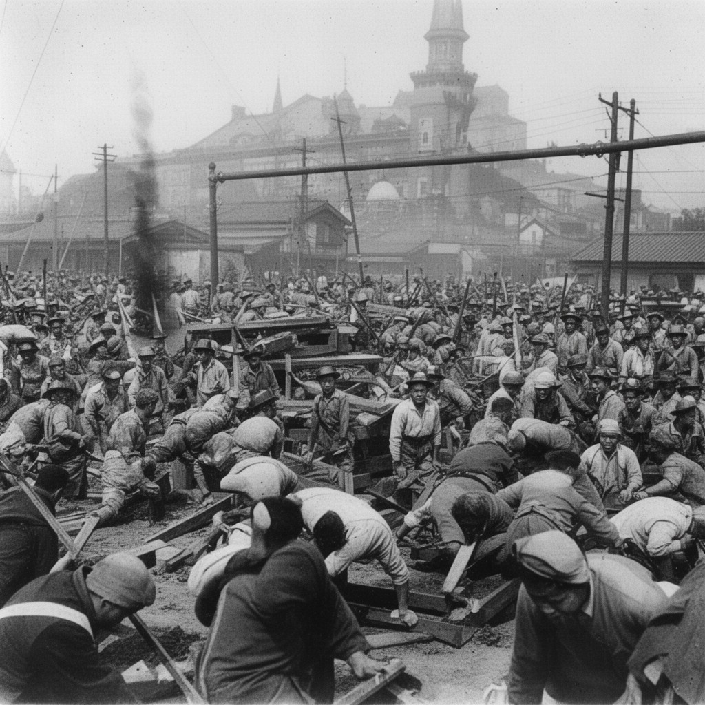 AI-generated illustration of Japanese occupation of Manchuria